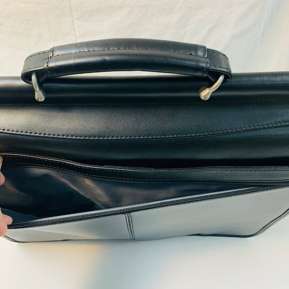 Samsonite Black Leather Portfolio Briefcase - Picture 6 of 15